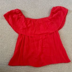 Final Touch red off the shoulder top